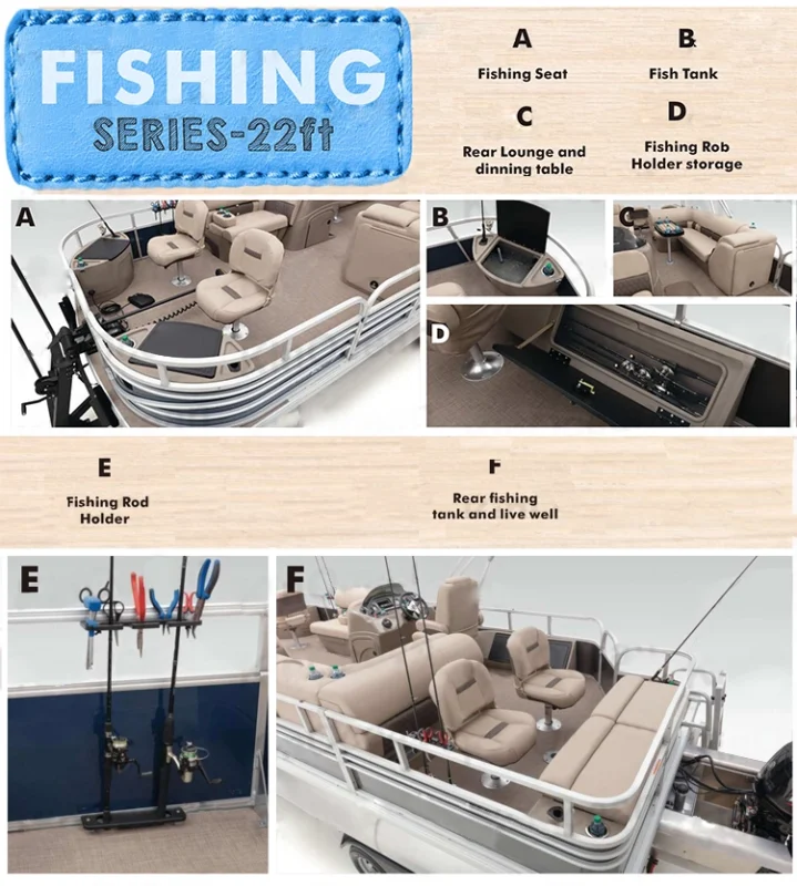 2023 Pontoon Fishing Boat Floatofisher